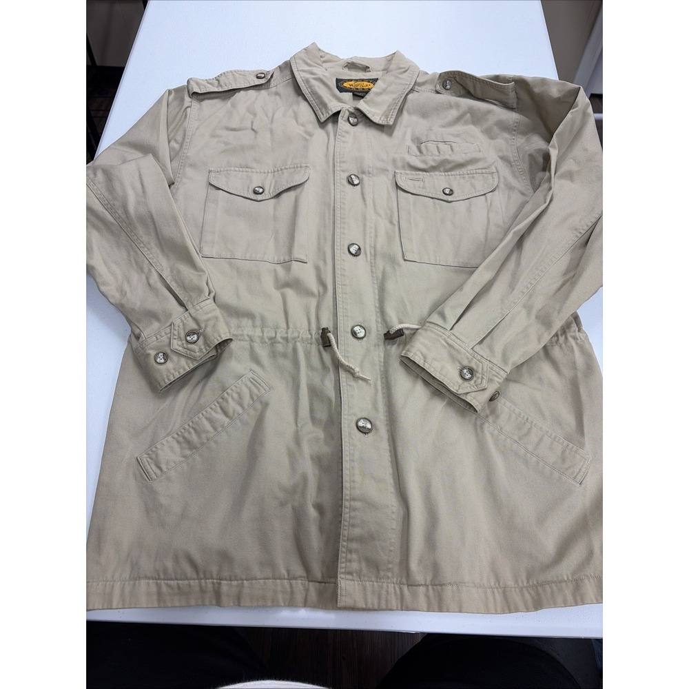 Woolrich Men's Vintage Khaki Safari Jacket Size Large